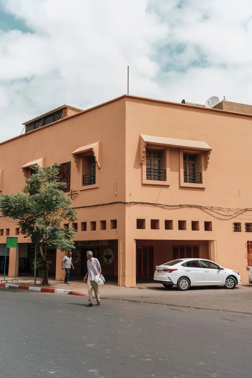 Immeuble d'habitation à Guéliz, quartier des appartements de Marrakech