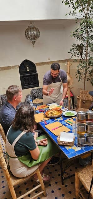 Cours avec courses au marché, à la journée, cours de cuisine marocaine à Marrakech