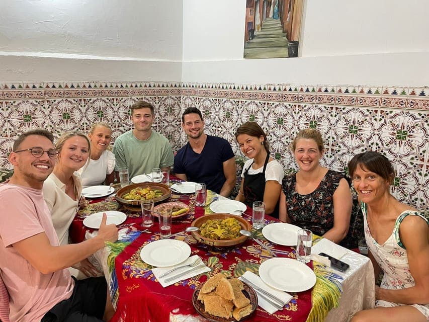 Cours de cuisine marocaine traditionnelle et marché alimentaire à Marrakech