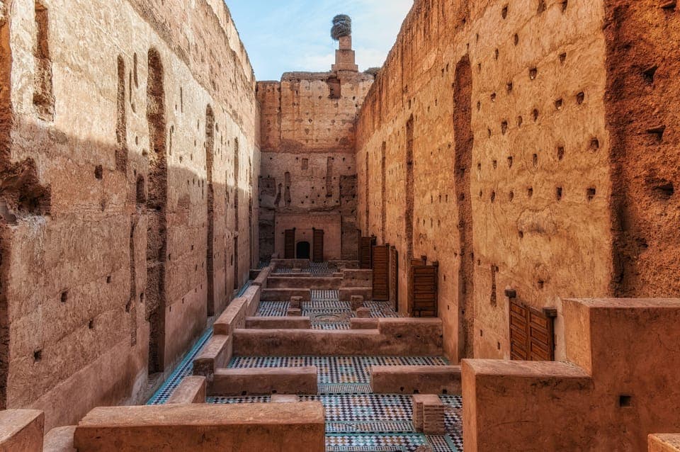 Marrakech : billet d'entrée au palais El Badi et carte postale souvenir