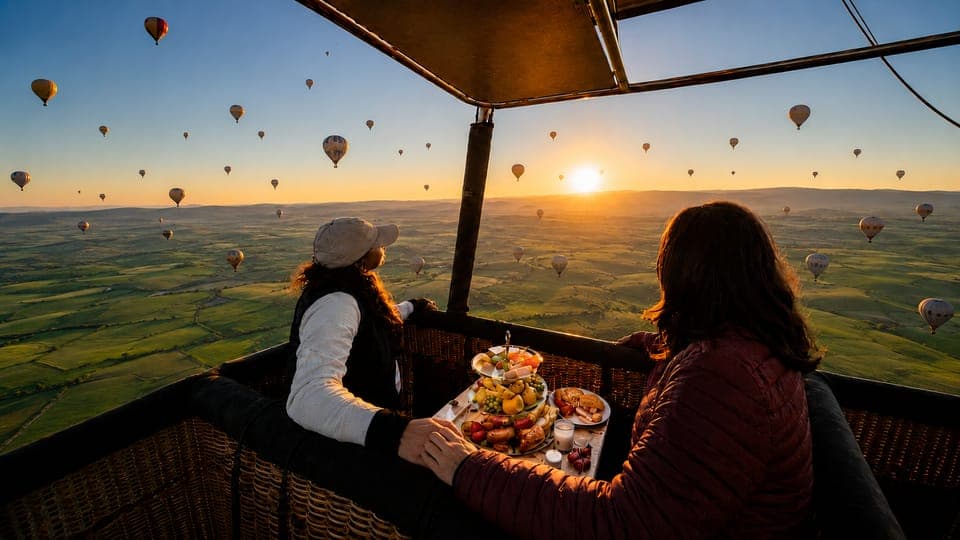 Marrakech : activité en montgolfière, petit-déjeuner berbère et certificat